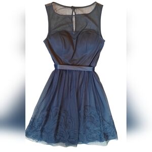 NWT! Eliza J. Dress Womans Small Navy Blue Sleeveless Formal Party Cocktail